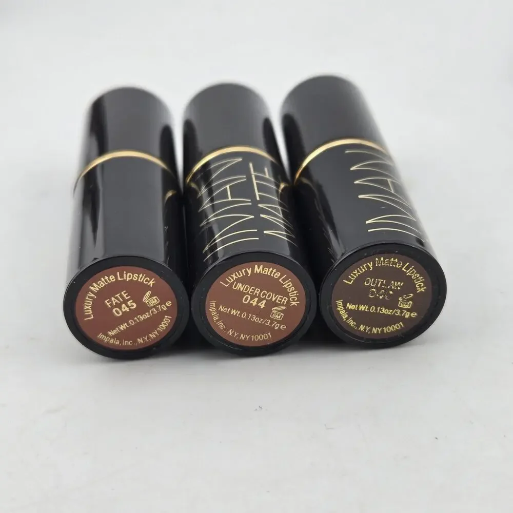 IMAN Luxury Matte Lipstick Mixed Lot Of 5 Assorted Colors Full Size Gift Set